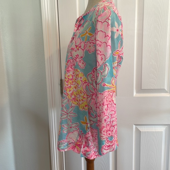 Lilly Pulitzer Amelia Island top pink blue - Picture 7 of 10
